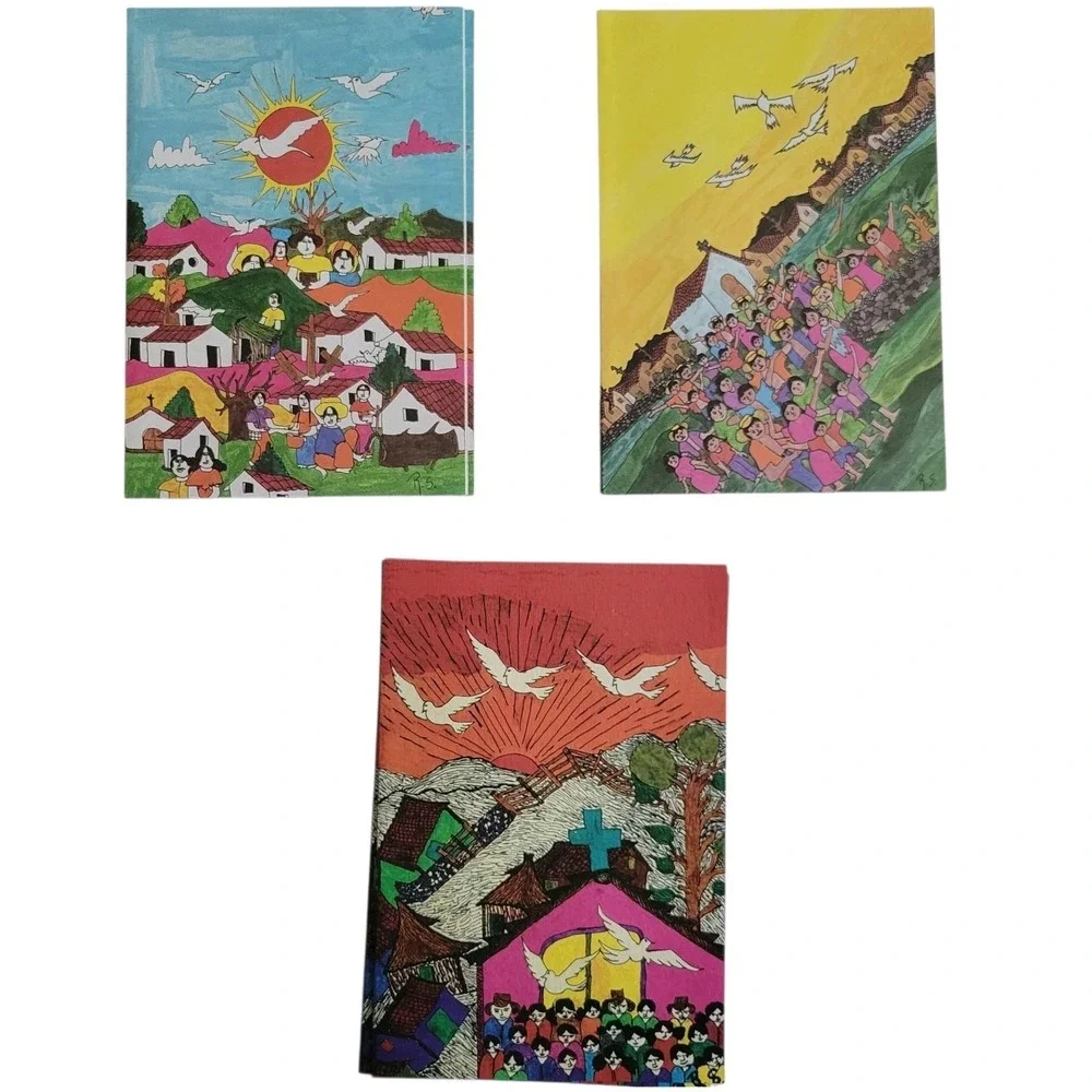 Vtg Latin America Mayan Aztec Inspirational Greetings Cards World Peace (27)
